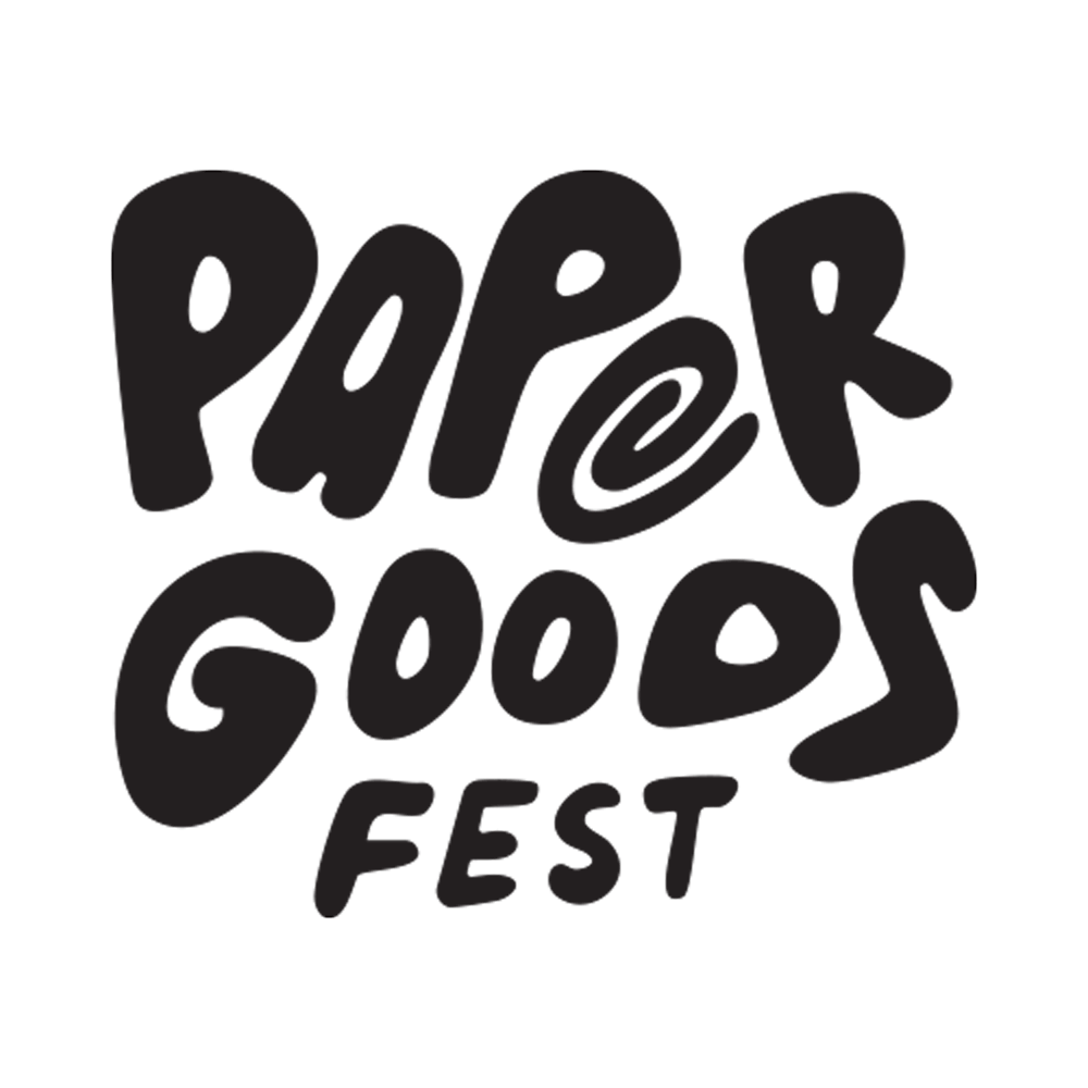 Paper Goods Fest - logo is animated, switching back and forth between two different styles